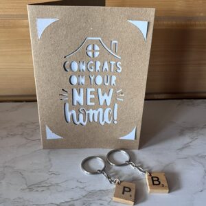 New Home Card with Keyring